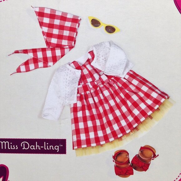 Our Generation Retro 18" Doll Clothes Lil Miss Dahling Deluxe Outfit Red Dress - Picture 7 of 7